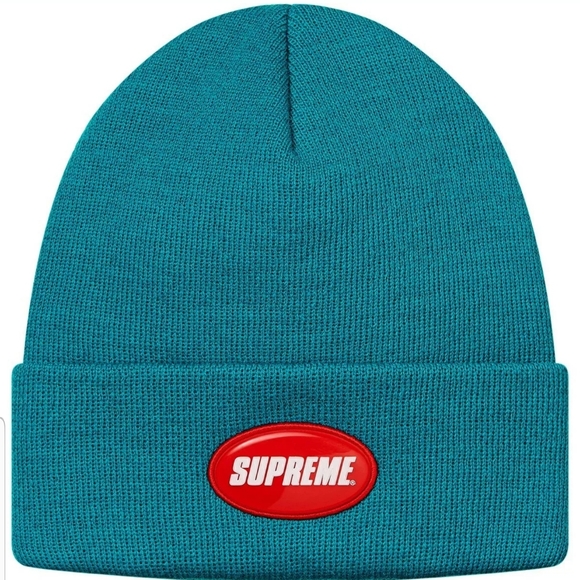 Supreme Other - SUPREME Rubber Patch Beanie TEAL Spring/Summer '18